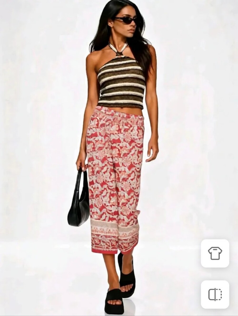 Cato Wide Leg Floral Boho Pants